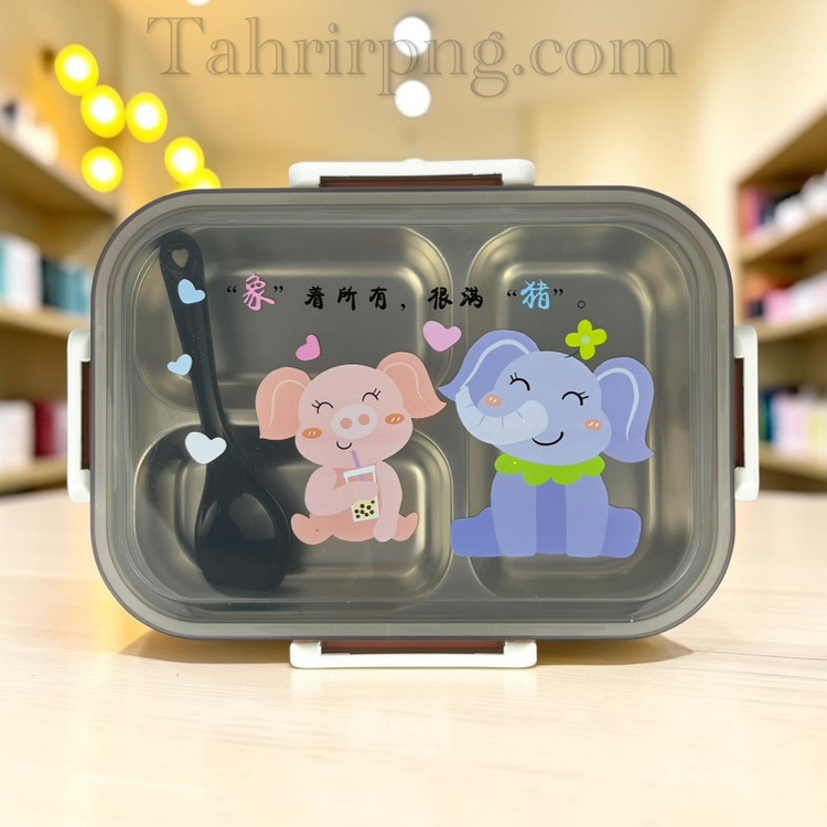ظرف غذا استیل ۲خانه ۴ قفل فیلی