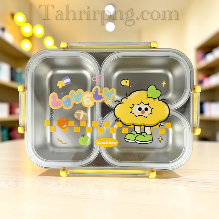 ظرف غذا استیل ۲ خانه واشر دار ۷۷۷۱