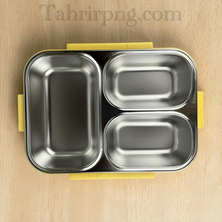 ظرف غذا استیل ۲ خانه واشر دار ۷۷۷۱