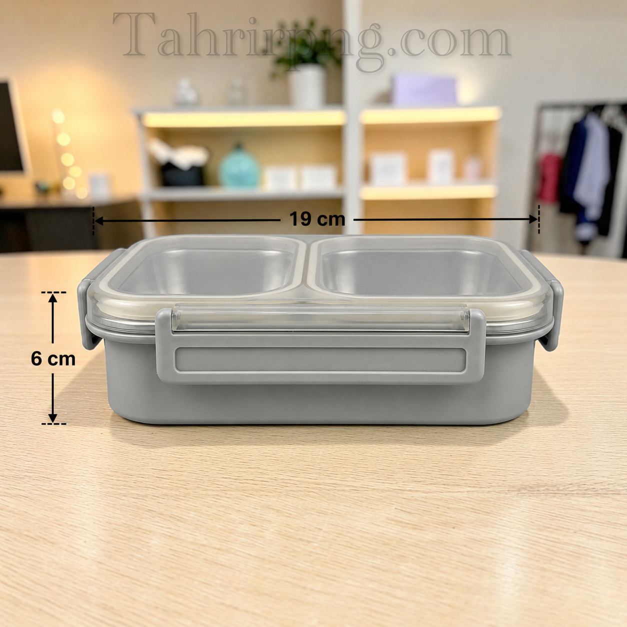 ظرف غذا استیل ۲ خانه واشر دار ۳۱۷