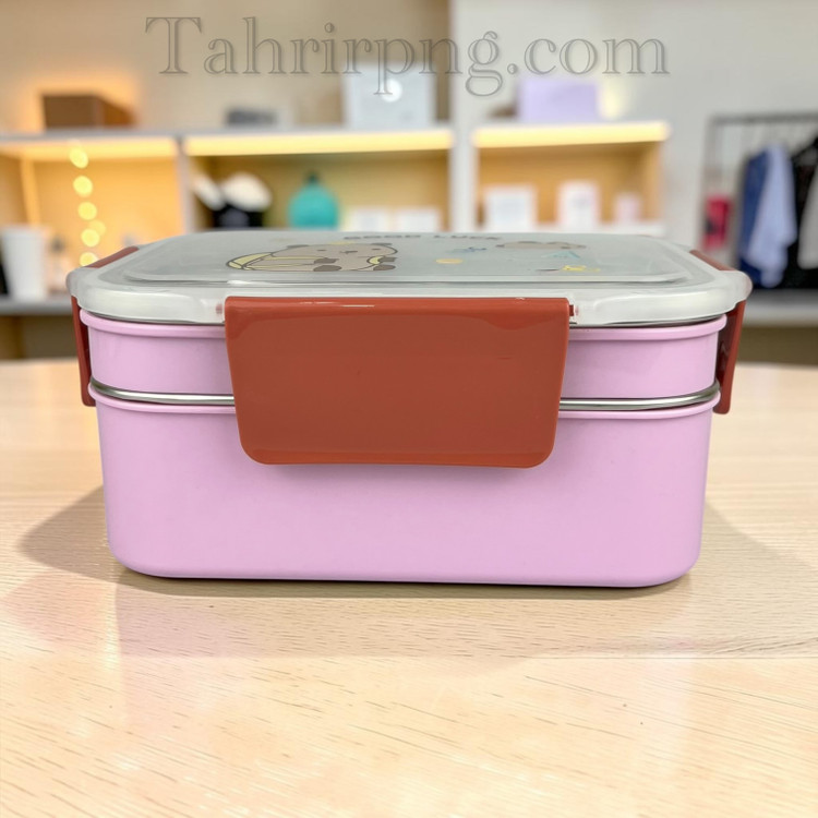 ظرف غذا استیل ۲ طبقه ۲ خانه ۴ قفل