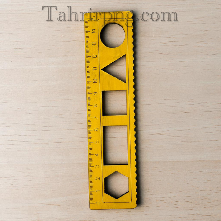 خط کش چوبی شابلونی