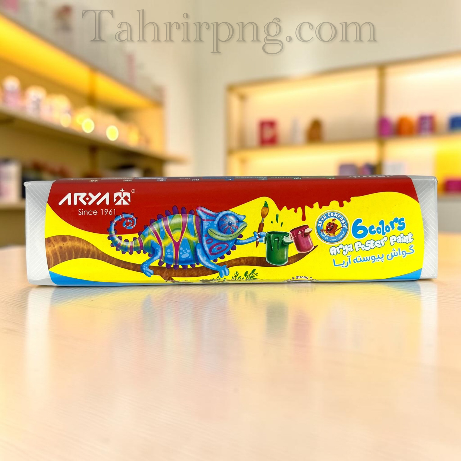گواش ۶ رنگ طلقی بزرگ آریا