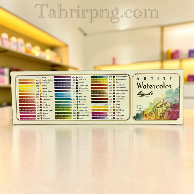 آبرنگ ۱۲ رنگ آقامیری