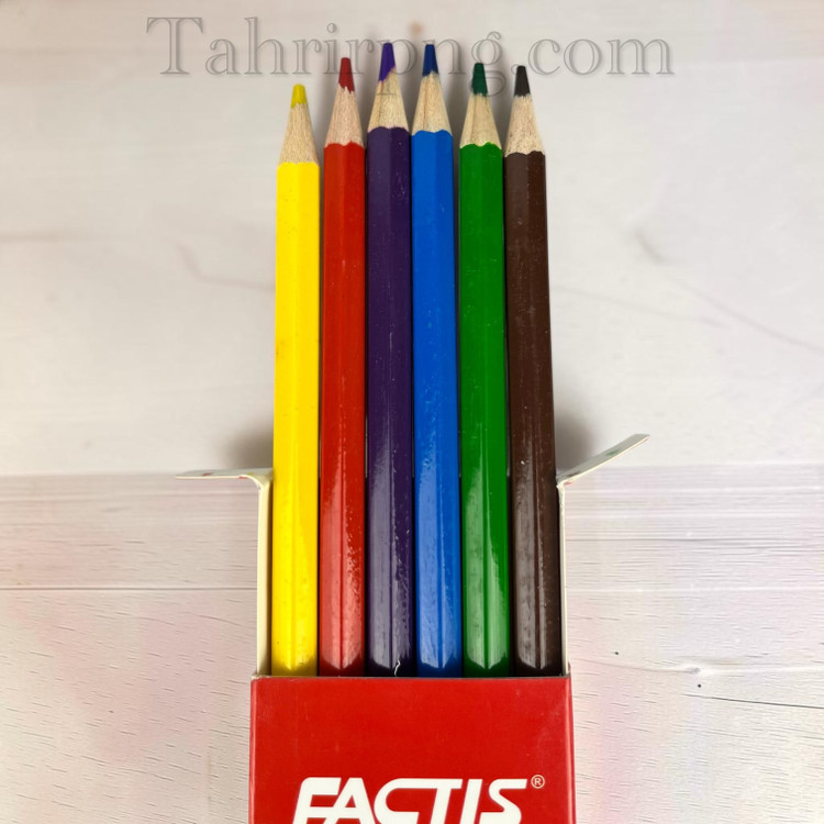 مداد ۶ رنگ مقوایی بلند فکتیس