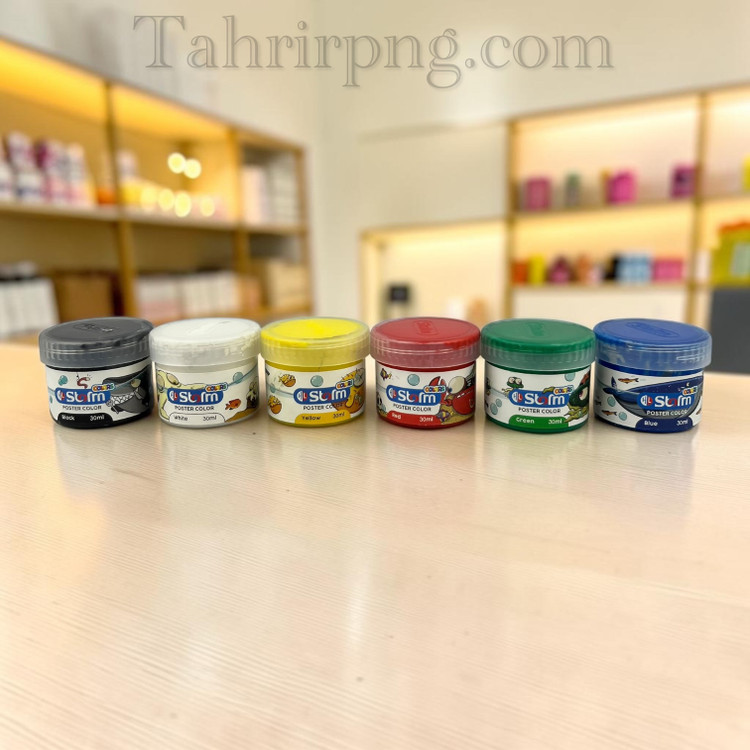 گواش ۶ رنگ ساده استورم