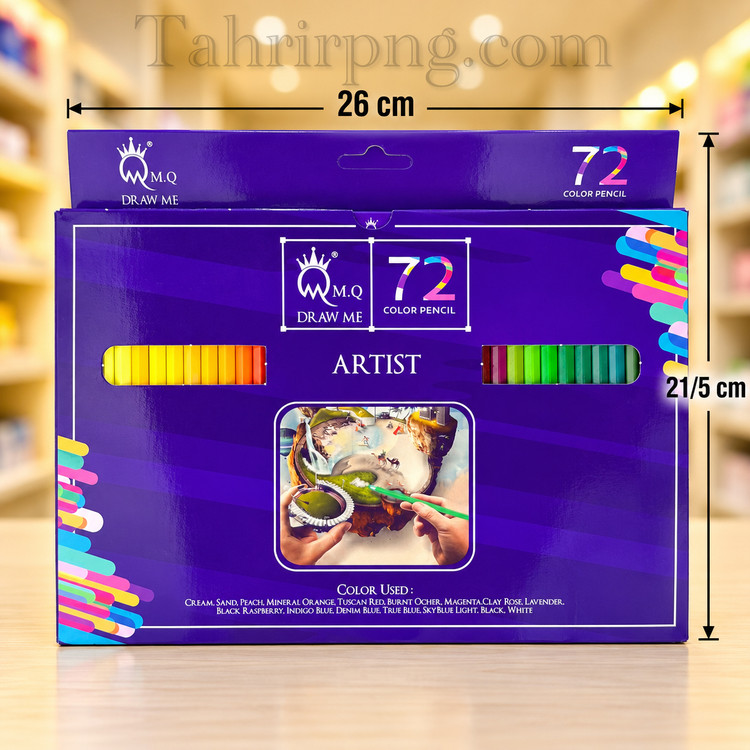 مداد ۷۲ رنگ مقوایی آرتیست ام کیو