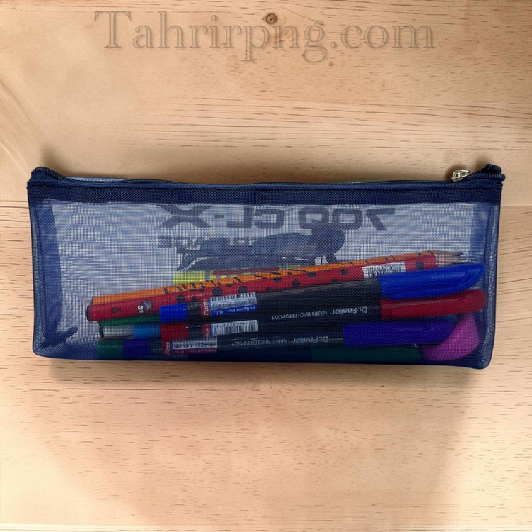 جامدادی توری تک زیپ