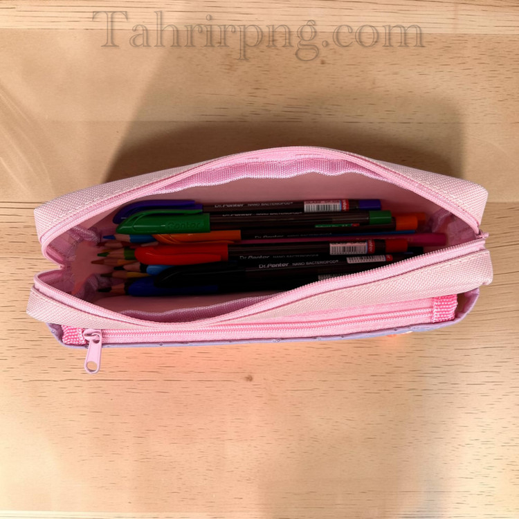 جامدادی چرم و برزنت ۲ زیپ